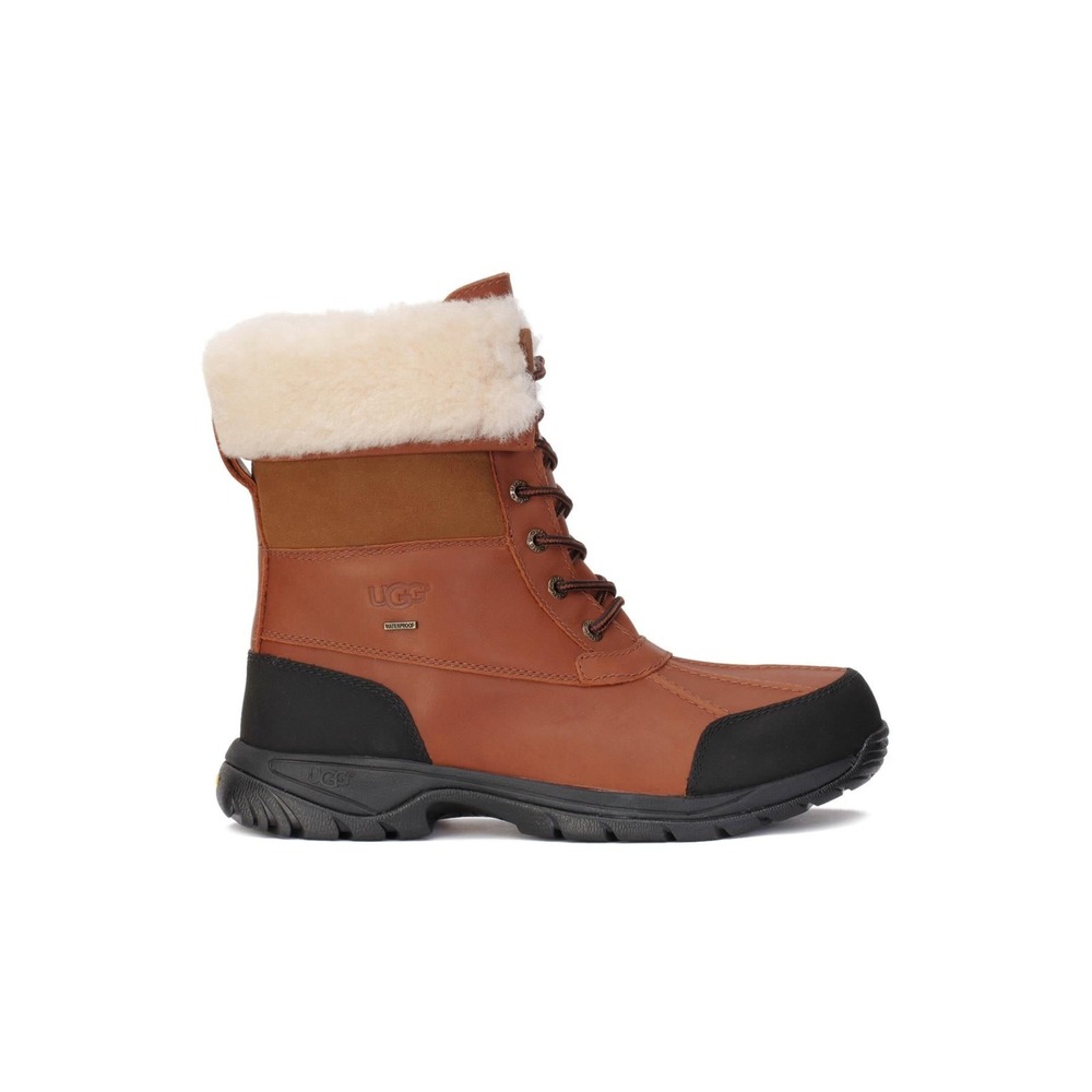 UGG Butte Mens Waterproof Winter Boots Chestnut Leather‎ Vibram Snow Boots 5521